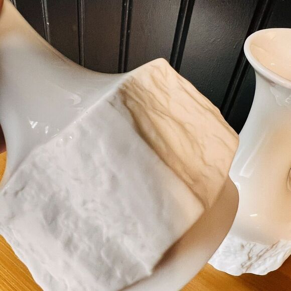 2 Bareuther Waldsassen Vase 241 Textured Tree Bark Bavaria Germany 5.5" MCM 6014 - Picture 4 of 11